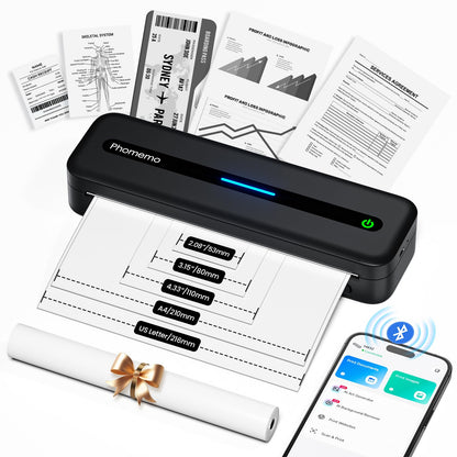 Phomemo 8.5" x 11" M832 300DPI Portable Thermal Bluetooth Printer