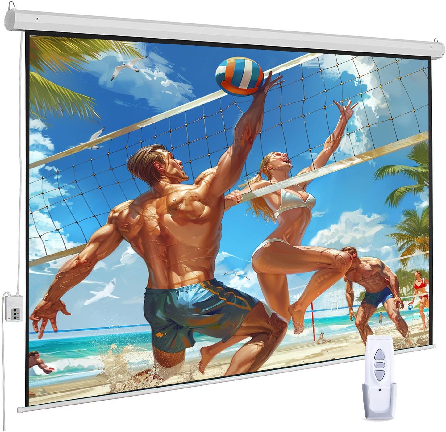 SiliBamb 120 Inch 120 Inch(16:9) Electric Motorized Projector Screen