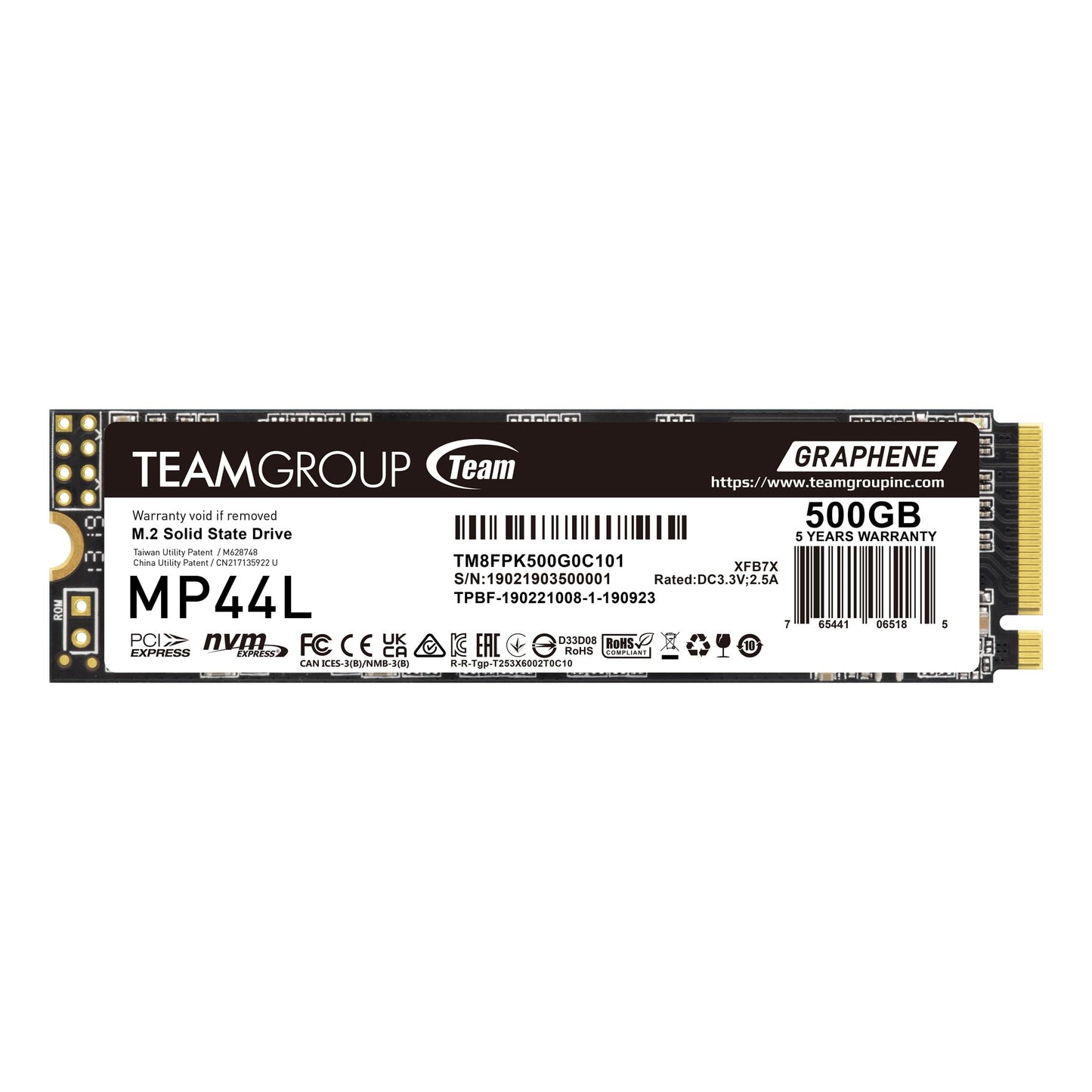 TEAMGROUP 500GB TM8FPK500G0C101 NVMe PCIe Gen 4x4 M.2 2280 SSD