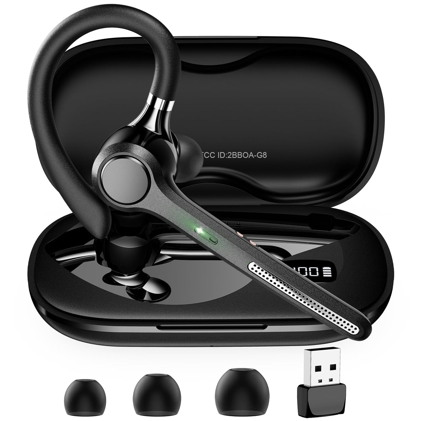 Ngsod In Ear G8 Bluetooth 5.4 Headset Active Noise Cancelling Wireless Earpiece