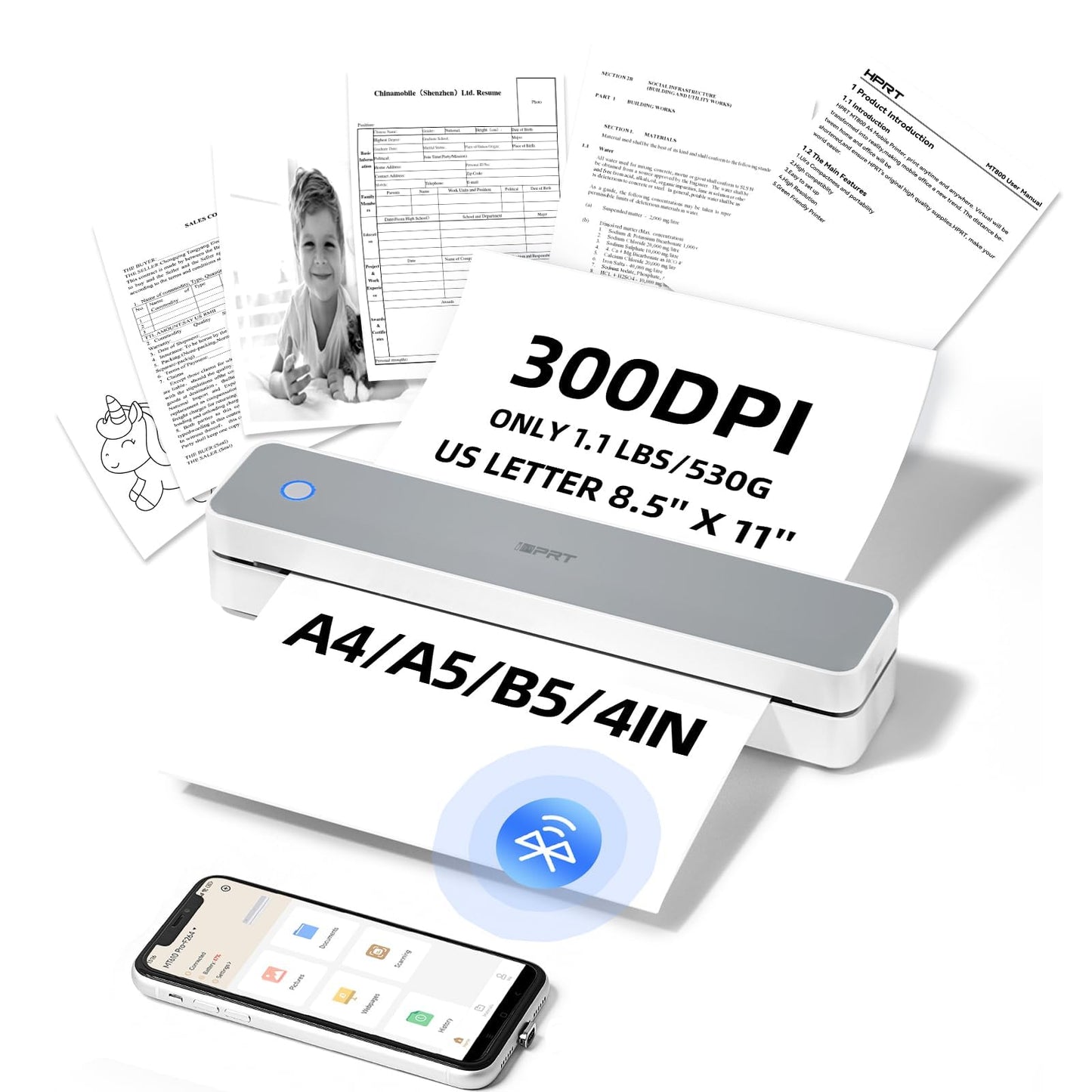 iDPRT 10.5" x 2.2" x 1.6" MT610 Pro 300 DPI Thermal Printer
