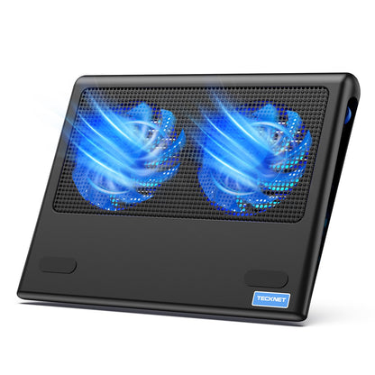 TECKNET 14-15.6" FBA_49498 Cooling Pad Air 2 Fans 2 Speed Adjustable Laptop Cooling Stand