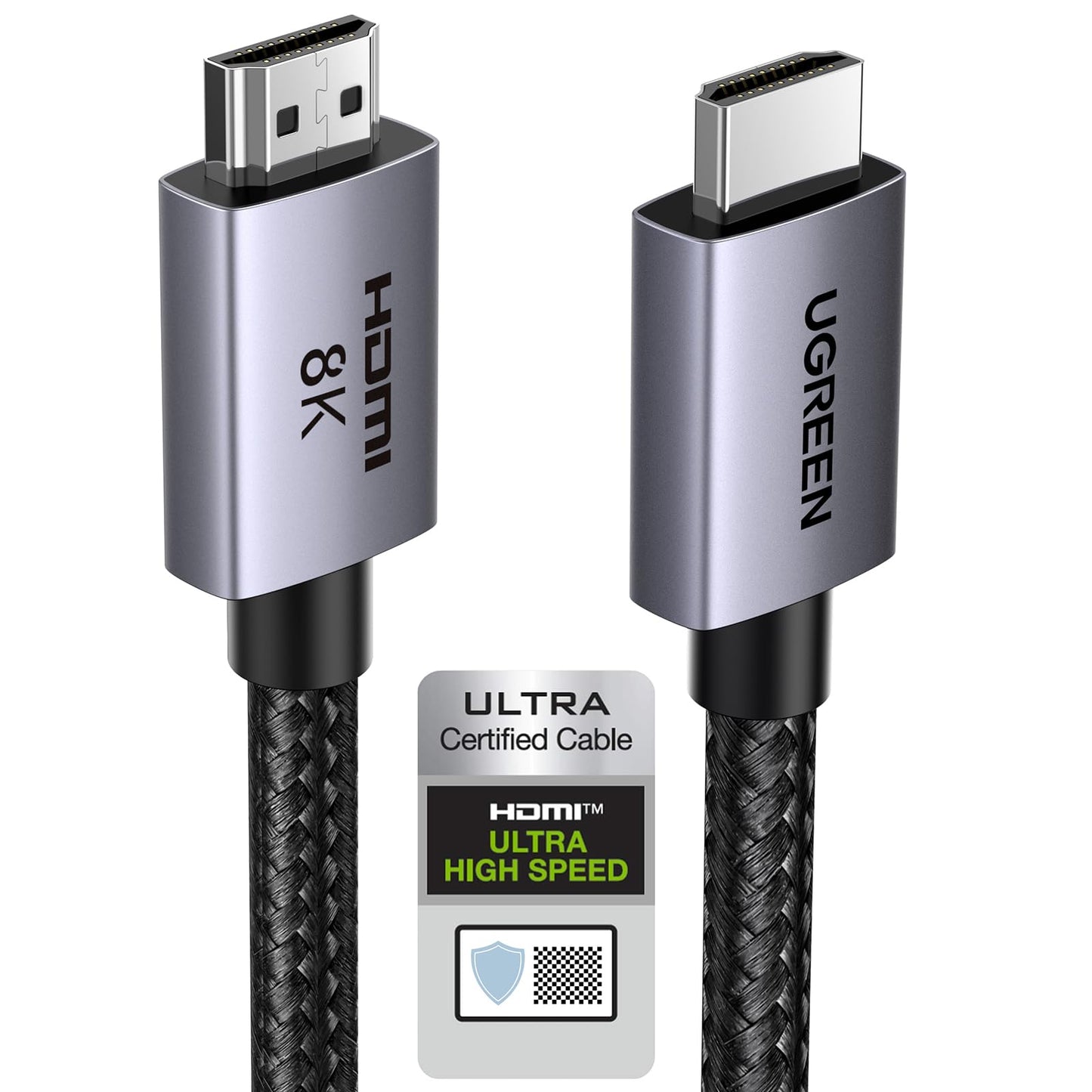 UGREEN 6.6 Feet HDMI 2.1 Cable 48Gbps Male-to-Male Connection