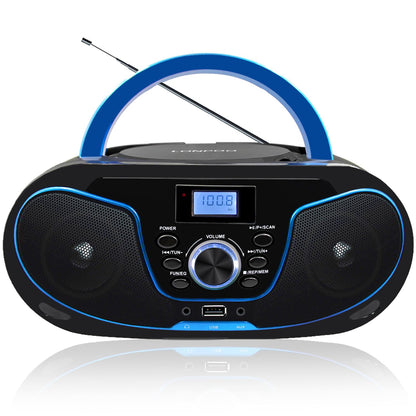 LONPOO 11 x 7.1 x 4.9 Inches LP-D02 4 Watts Stereo CD Boombox