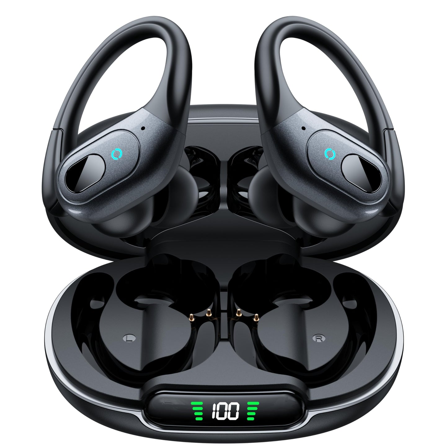 occiam T19 Wireless Earbuds 90Hrs Playback Bluetooth 5.4 In-Ear Active Noise Cancellation Headphones Sports