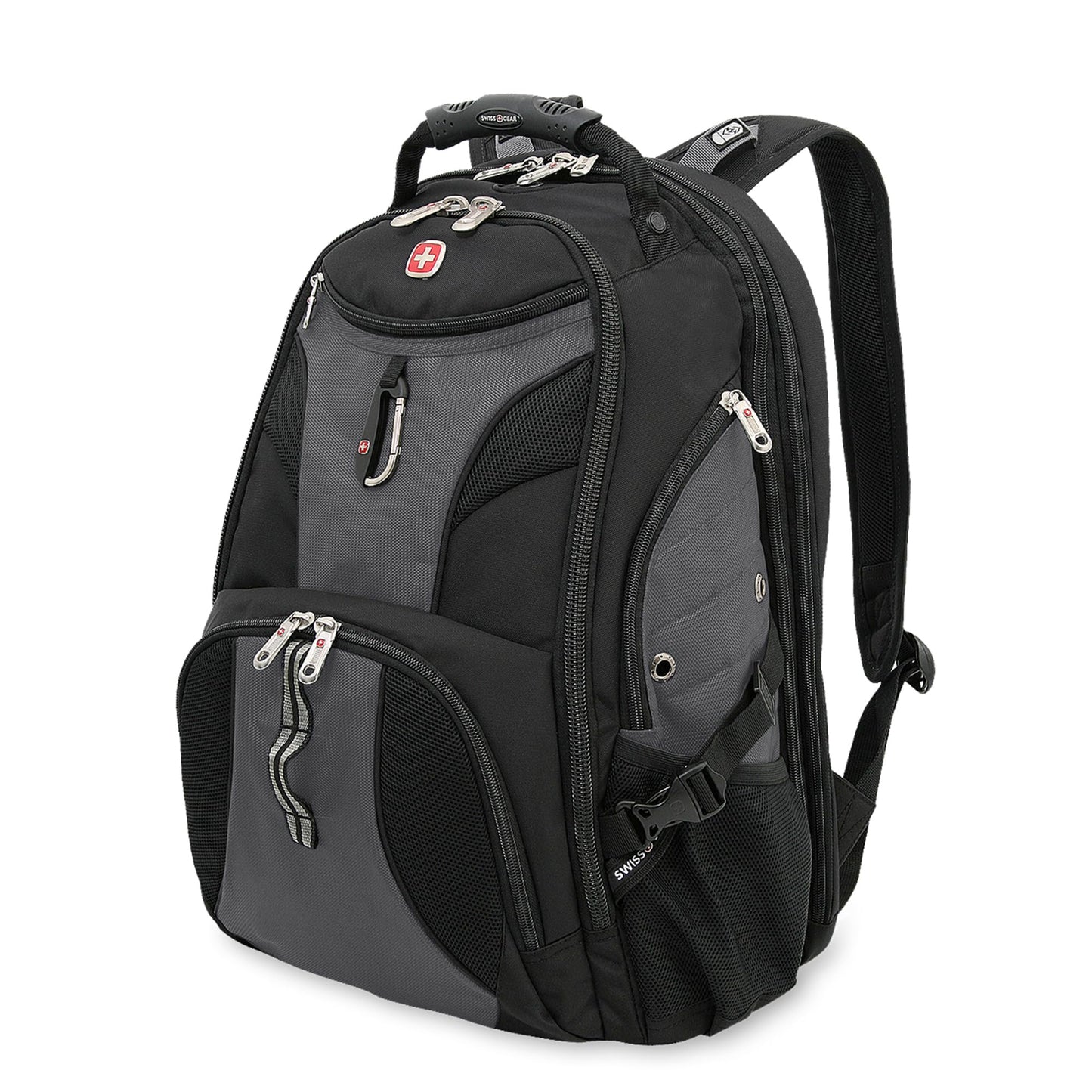 SWISSGEAR 1900 ScanSmart TSA Laptop Backpack 17 Inch RFID Protection Black/Grey 1900