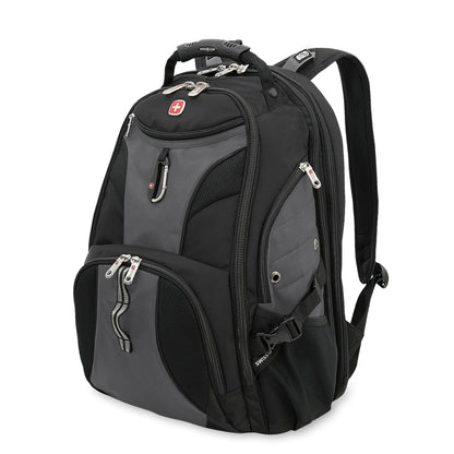 SWISSGEAR 1900 ScanSmart TSA Laptop Backpack 17 Inch RFID Protection Black/Grey 1900