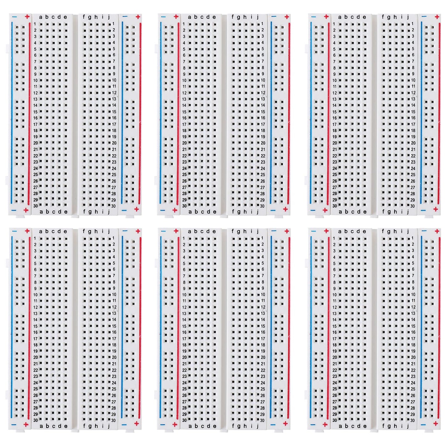 Deyue 400 Pin Solderless Breadboard Kit - 6 PC Set for Electronic Prototyping