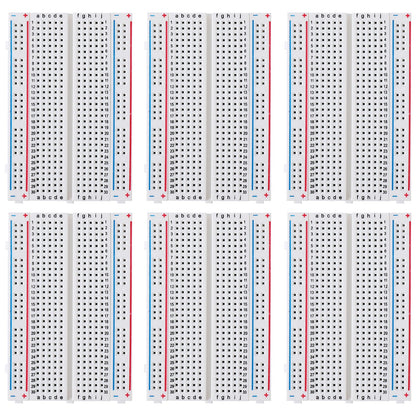 Deyue 400 Pin Solderless Breadboard Kit - 6 PC Set for Electronic Prototyping
