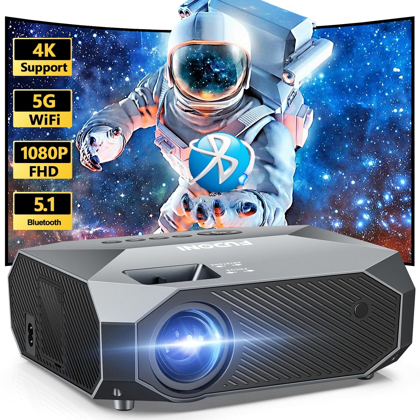 FUDONI Projector 300" R7B 1920x1080 18000L LCD