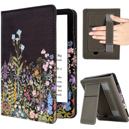KEROM 7 Inches Kindle Paperwhite & Colorsoft Case, Floral Design, Water Resistant, Slim Fit Shell, Polycarbonate/Polyurethane