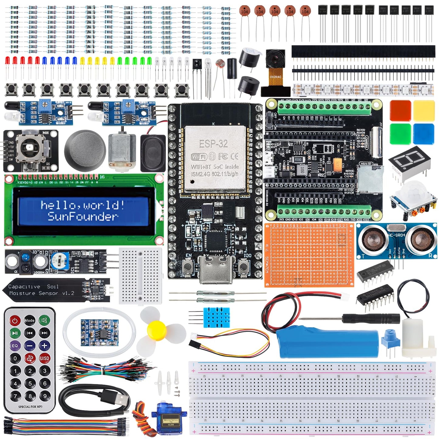 SunFounder ESP32 Ultimate Starter Kit 320+ Components Bluetooth Compatible with Linux