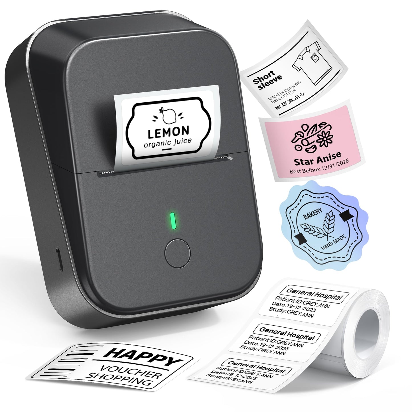 ETIKEZ 2 Inch PM260 203 x 203 dpi Thermal Label Maker - Print Only - Single Tray