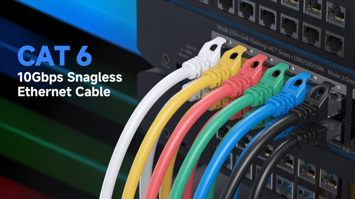 Cable Matters 3 Feet Cat 6 Ethernet Cable Male to Male RJ45 Connector 10Gbps 550MHz