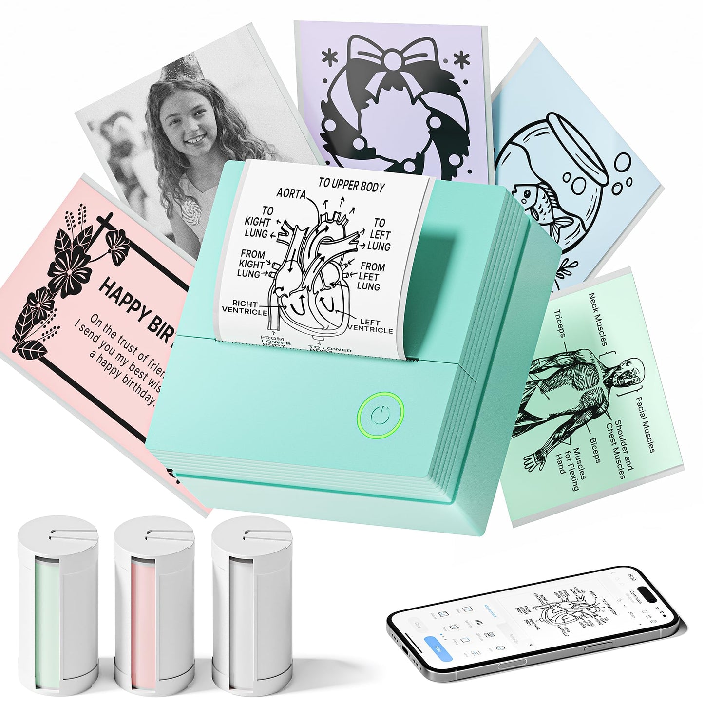 TYPONOS 2 Inch PM290 203 dpi Monochrome Wireless Sticker Printer
