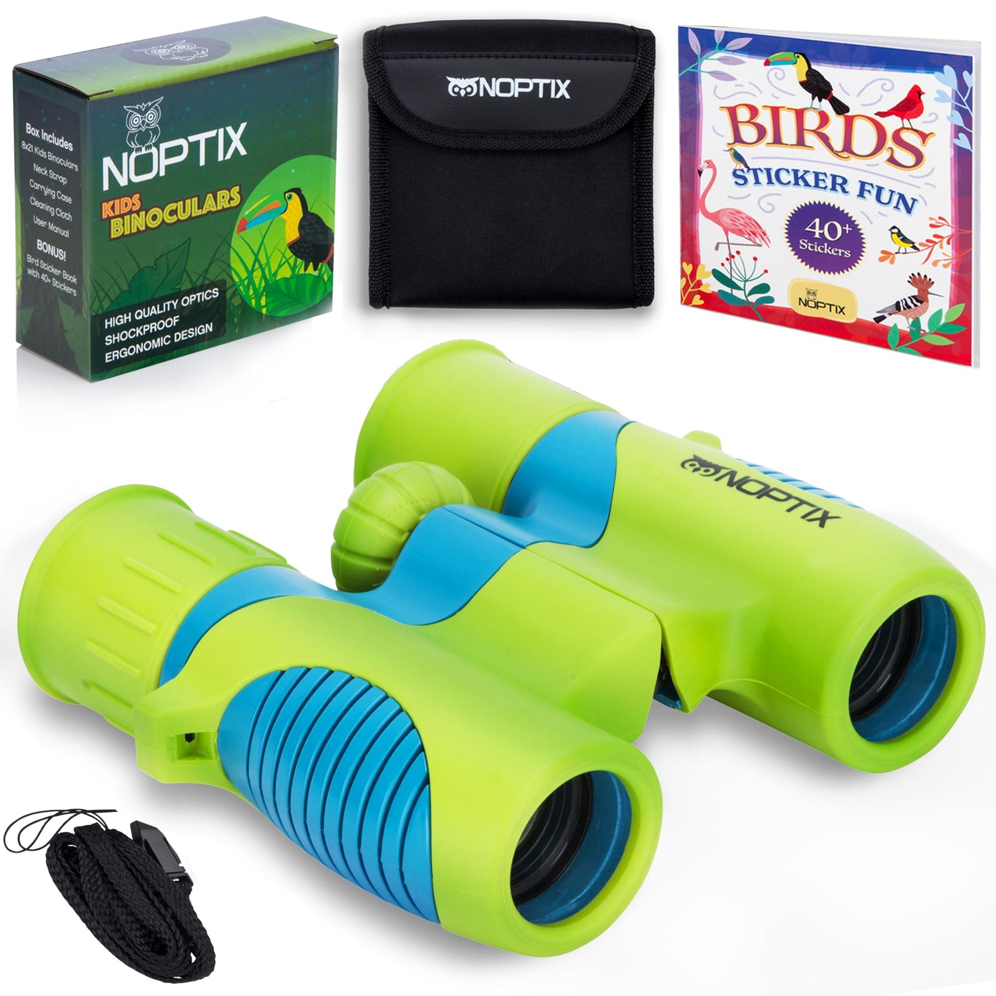 Noptix 21mm Real Kids NOP-MN-BIN02 8x Roof Prism Binoculars