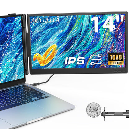 APILDELLA 14 Inches A4 1920x1080 60Hz IPS LCD Monitor