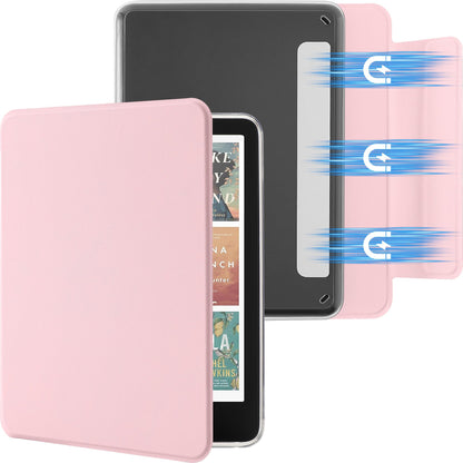 SESENSE 7'' Kindle Paperwhite and Colorsoft Magnetic Case Slim PU Auto Wake Pink