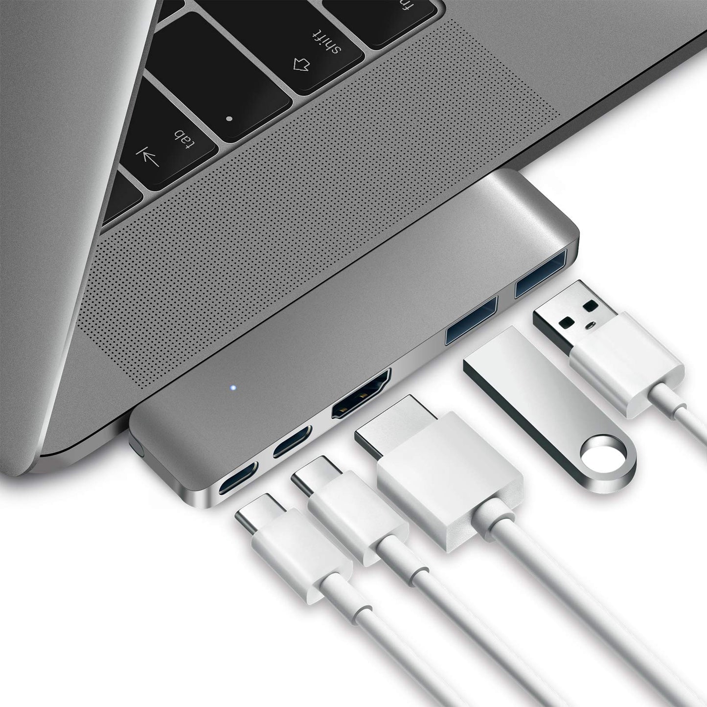 Purgo 5-Port USB Hub PG-TC402 Space Grey USB 3.0 Mini Adapter