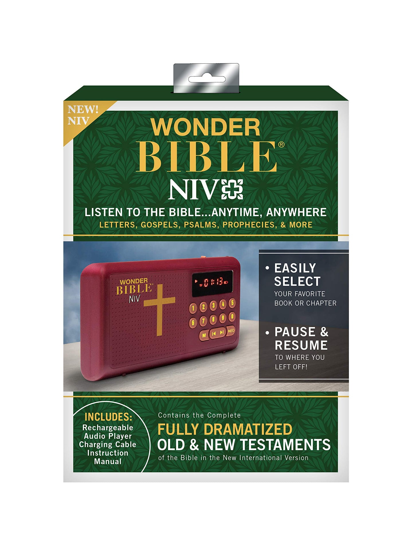 WONDER BIBLE 1.44" 30714 NIV Audio Player with Built-In Speaker