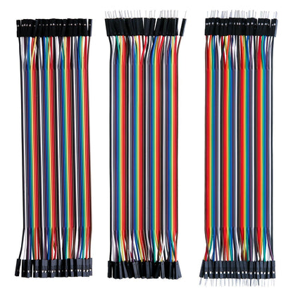 ELEGOO 120pcs Dupont Wire Kit Male to Female, Male to Male, Female to Female Connection Cables