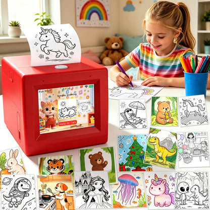 iHeartYard 2.4in Ai Magic Box Inkless 200DPI Monochrome Portable Printer