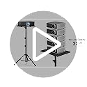 Facilife Adjustable Portable Projector Stand ZJJA77-2-SBN