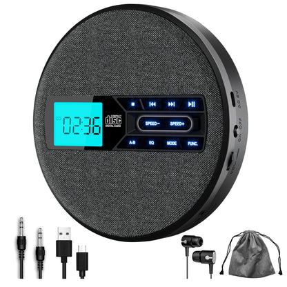 M-Amazup 1 Disc C-07 Black Portable CD Player with LCD Display