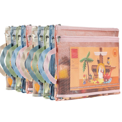 TrueLux 2L-10A4 TR Mesh Zipper Pouch Bags, Nylon, 3 kg Load Capacity, 10 Pack