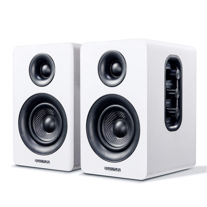 Sanyun SW208 3" Active Stereo Bookshelf Speakers - 60W Power, Bluetooth 5.0 Connectivity, 2.0 Audio System