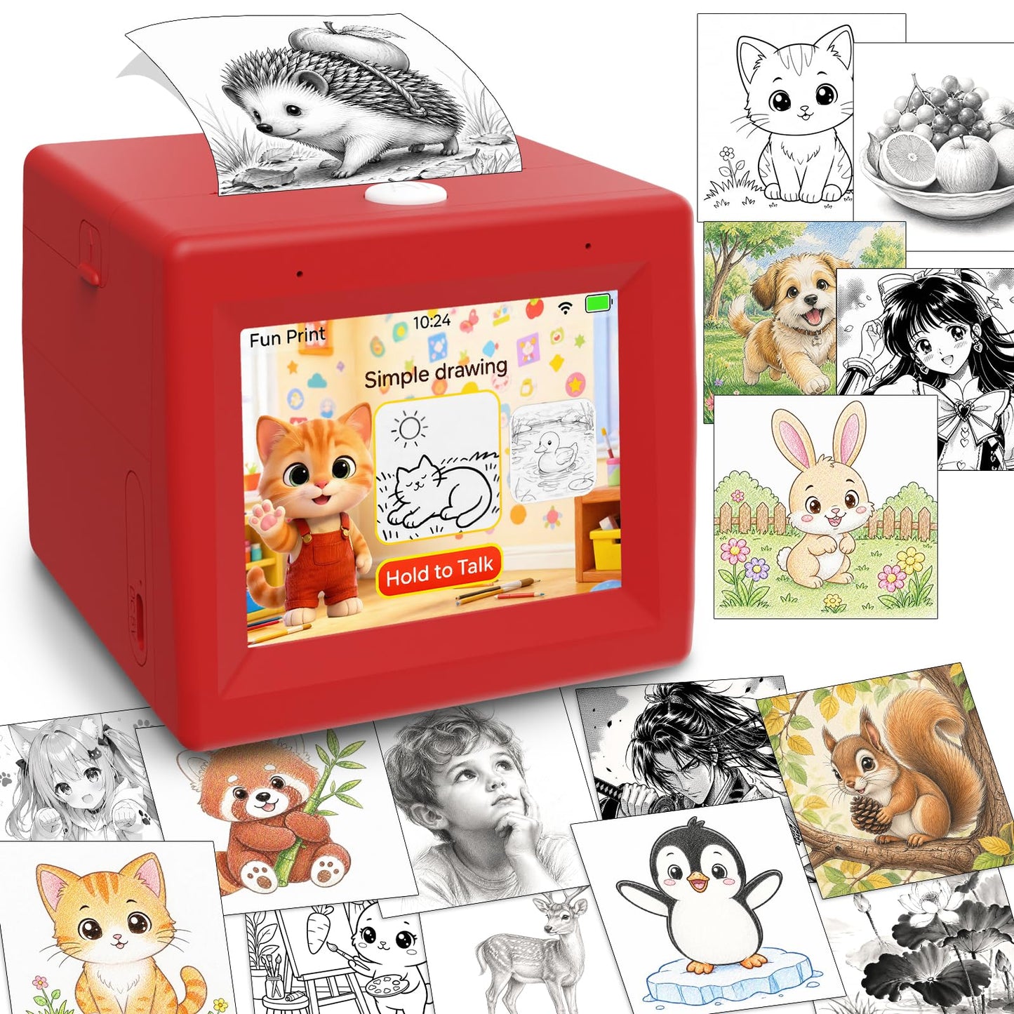 Happi2U 3.74 x 4.6 x 3.93 Q15 Monochrome Thermal Sticker Printer