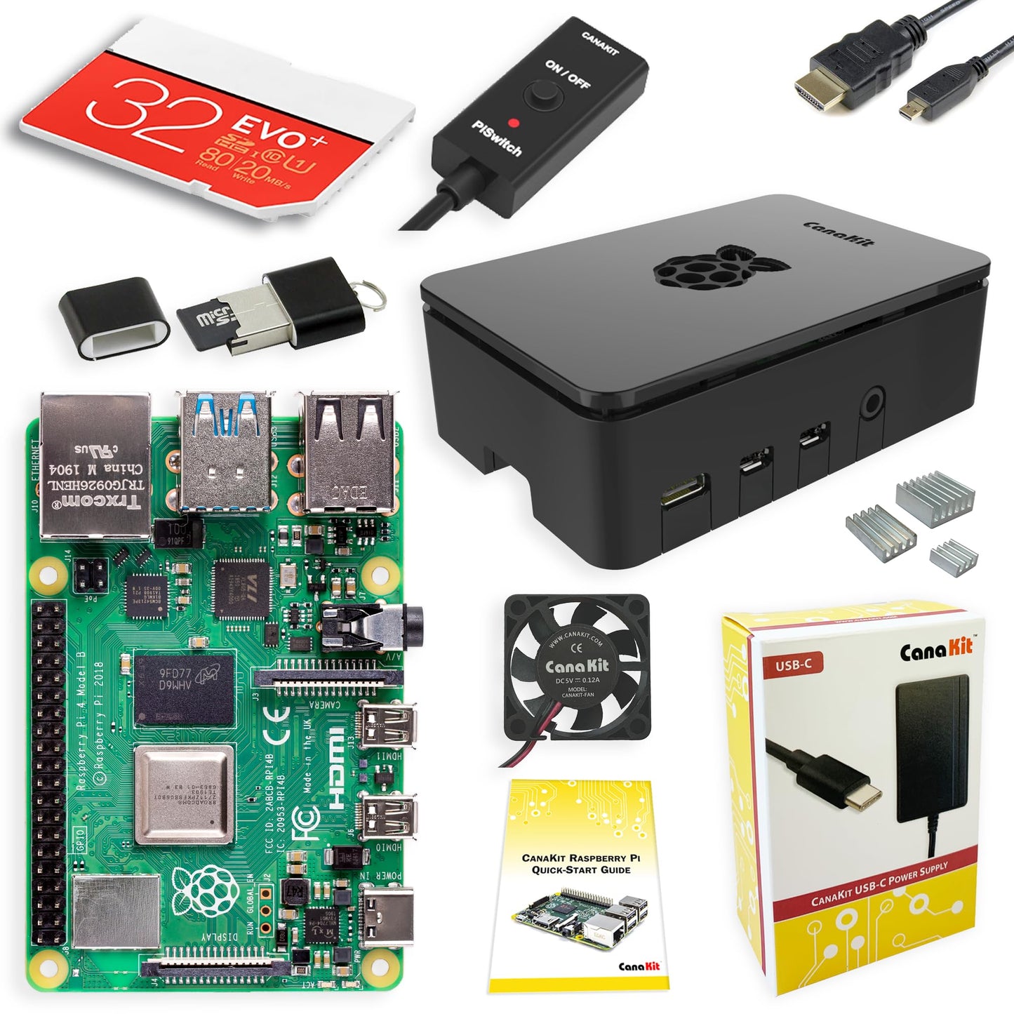 CanaKit 4GB Raspberry Pi 4 Model B Kit - 32GB MicroSD - Model 99295