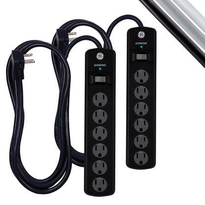 GE 6 Outlet Surge Protector Power Strip 125 Volts Model 54643