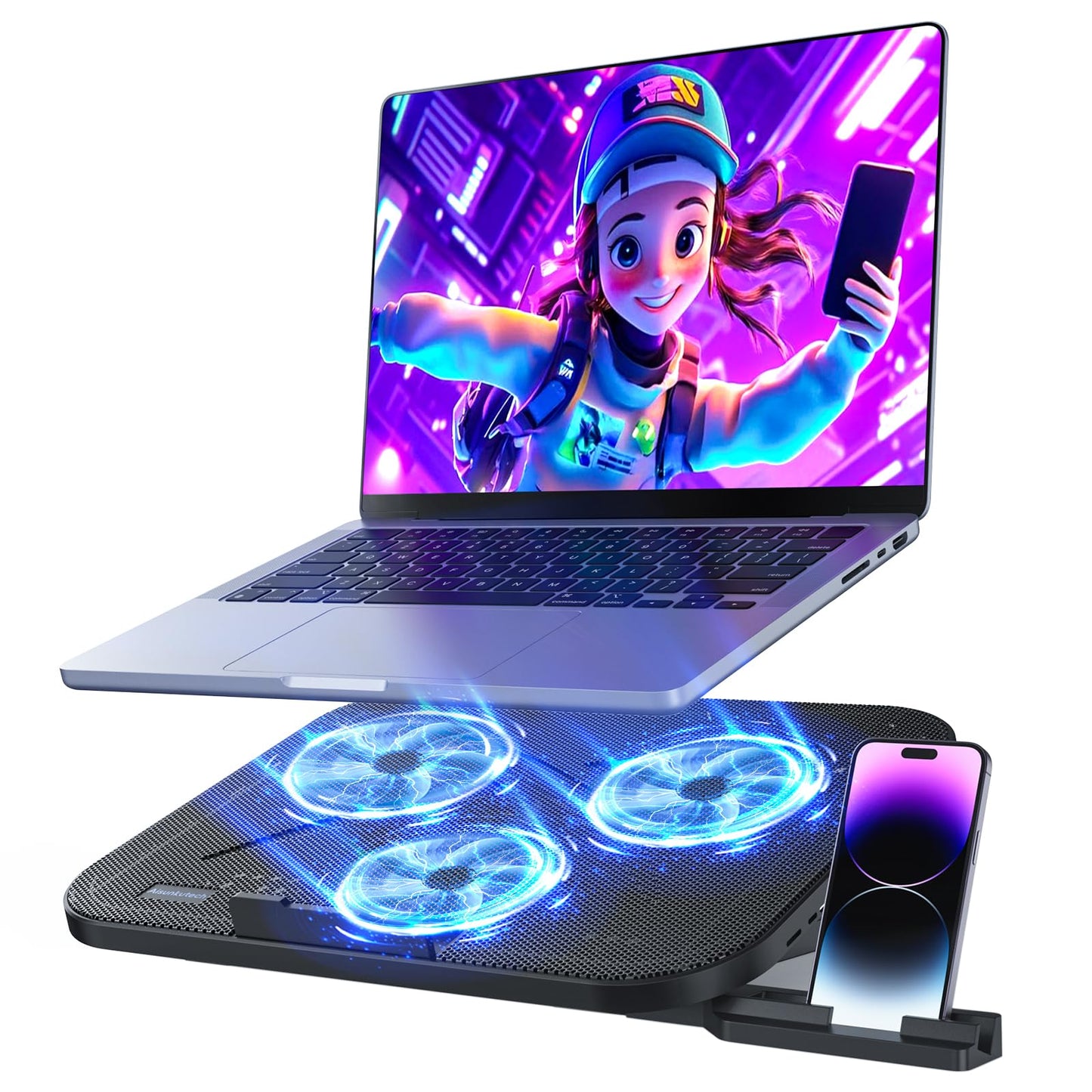 AISUNKUTECH 13.4" x 10.1" F3 Ultra Black Cooling Pad