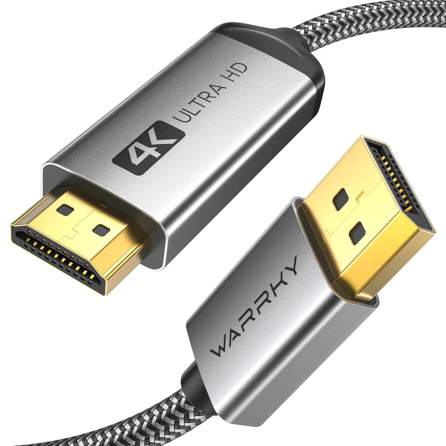WARRKY 6 Feet WARRKY-AV-DH11 4K 30Hz DisplayPort to HDMI Cable