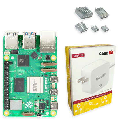 CanaKit Raspberry Pi 5 8GB DDR4 2.4GHz Single Board Computer with 4 USB Ports