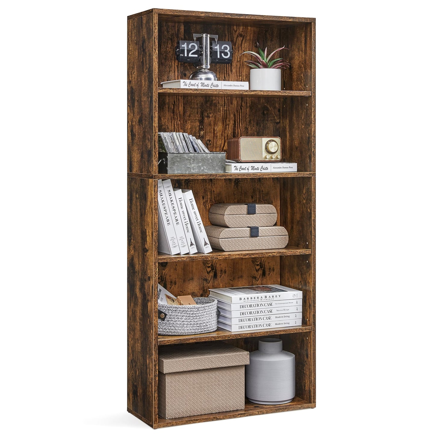 VASAGLE 5-Tier Bookshelf Open Storage Shelf ULBC165X01
