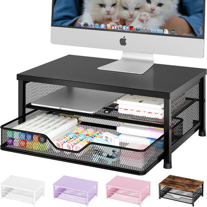 OPNICE 14 x 9.1 x 5.6 inches Computer Monitor Stand with Drawer