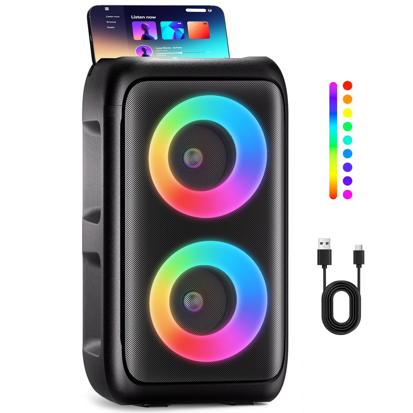 PWBSLAI 12" T-08 Speaker Metal, Plastic Portable Speaker