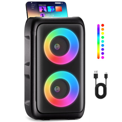 PWBSLAI 12" T-08 Speaker Metal, Plastic Portable Speaker