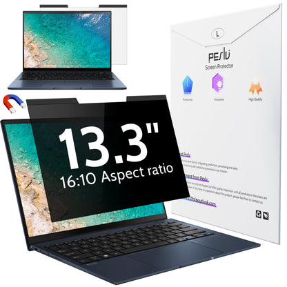 Peslv 13.3" Magnetic Laptop Privacy Screen pes-cxfk13.3 16 10 Matte & Glossy Blue Light Filter