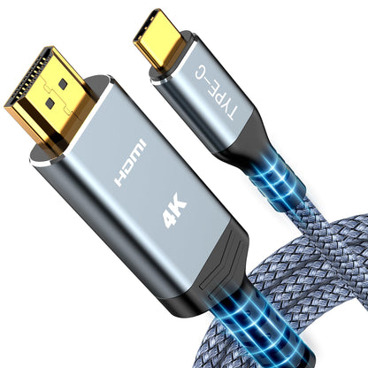 Highwings 6 Feet USB C to HDMI Cable, 4K Resolution, 60Hz Refresh Rate, Male-to-Male, Cable Type: USB C to HDMI
