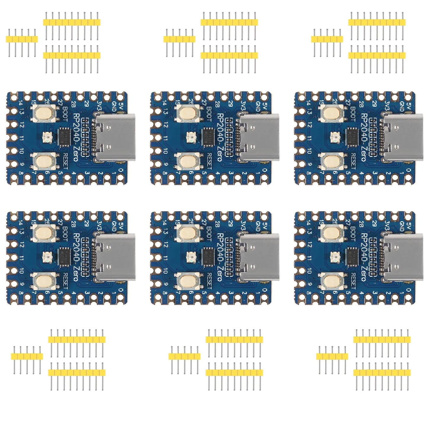hiBCTR RP2040 - Zero 264KB SRAM 2MB Flash 133MHz Dual-Core Microcontroller Single Board Computer