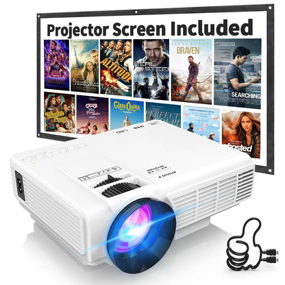 PANSEBA 7.28" x 5.98" HI-04 1920 x 720 7500 ANSI Lumens LED Projector
