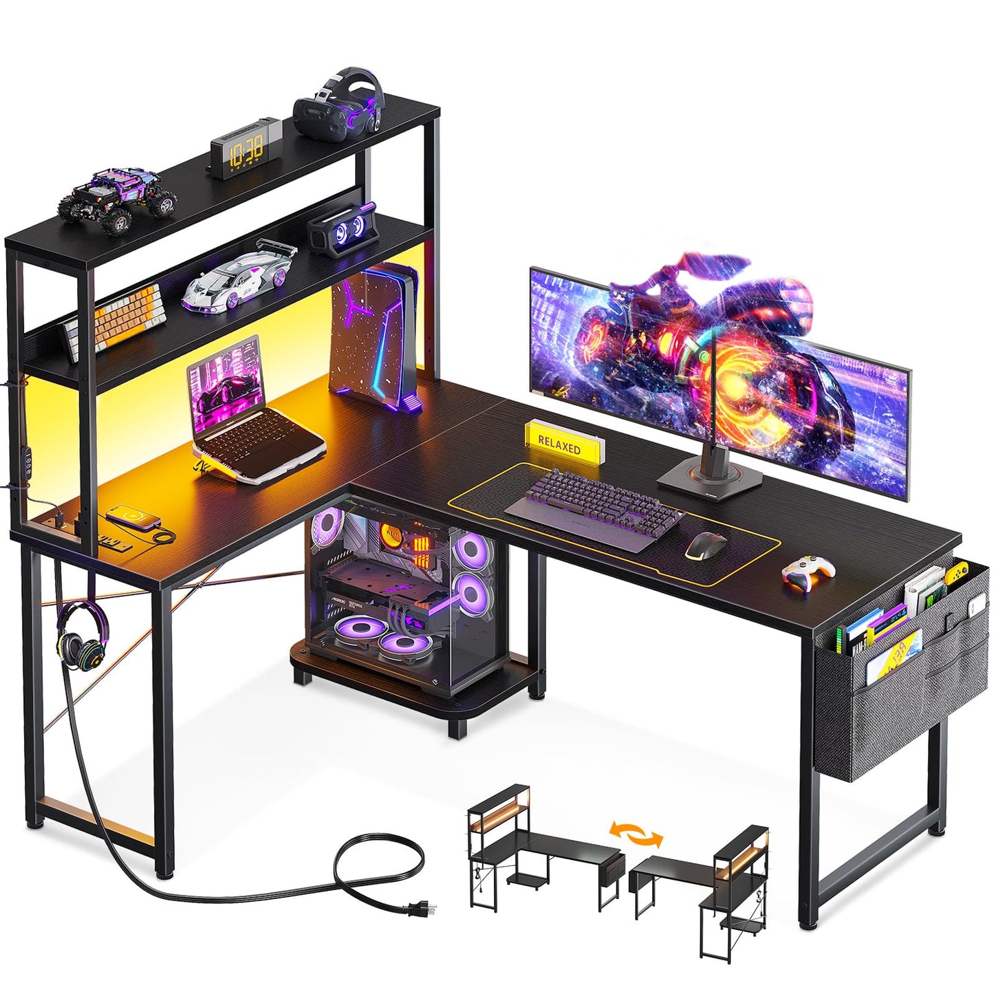 ODK 53 Inch L Shaped Computer Desk B020217SPD01004USDF