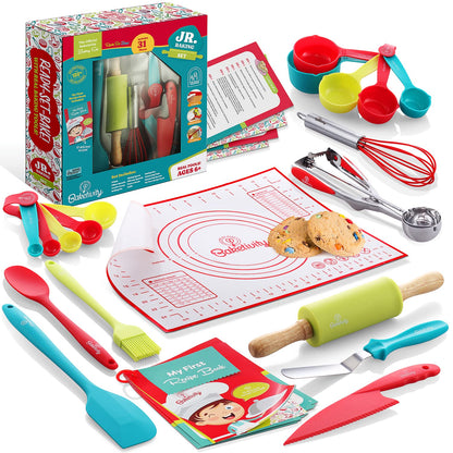Baketivity 31-Piece Kids Baking Tools Set Model Number JRSETFBA