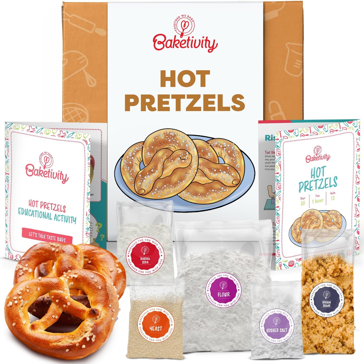 Baketivity 24.8 Ounce Pretzel Making Kit (Model: B09624PPVN)
