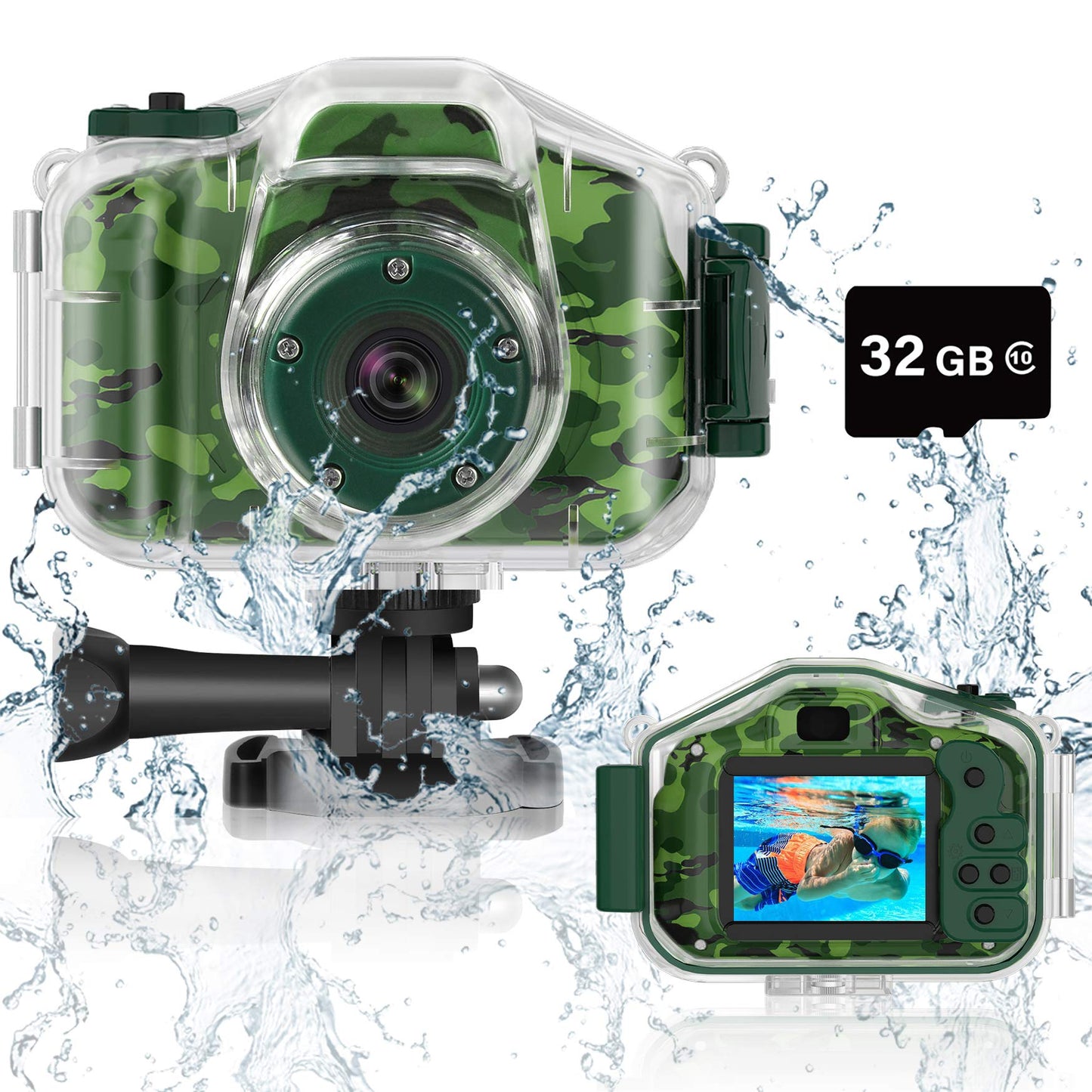 DEKER Compact Mini Action Camera E1 1080p 2 Inch Screen USB Waterproof