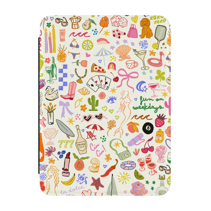 Casely 7-Inch Kindle Case Model: Fun on Weekdays | Dimensions: 6.5 x 1 x 4 in | Weight: 2.29 oz | Eco-Friendly Vegan Leather | Functionality: Auto Sleep/Wake