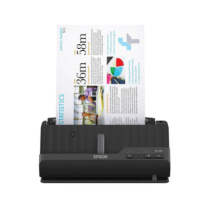 Epson Compact Desktop Document Scanner ES-C220 300 DPI USB 10 Watts 24-Bit Color Depth Document Scanner